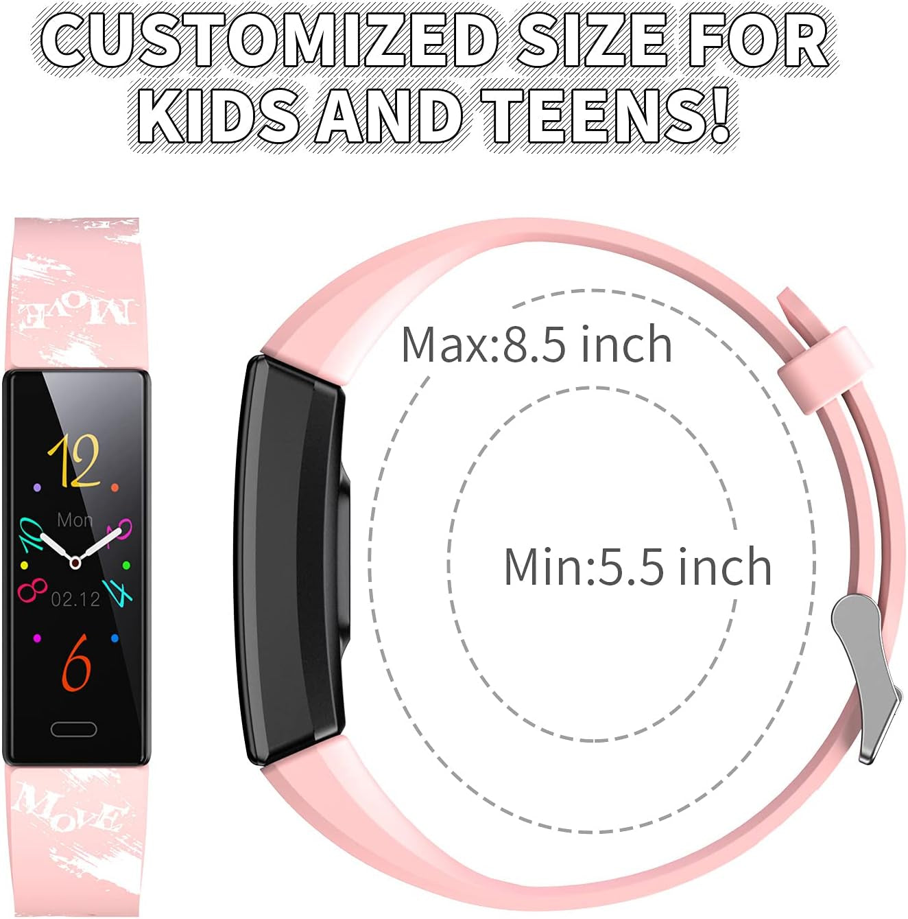 Fun and Functional Kids Fitness Tracker Smartwatch - IP68 Waterproof with 11 Sport Modes, Heart Rate Monitor, and Activity Reminders for Ages 6-16